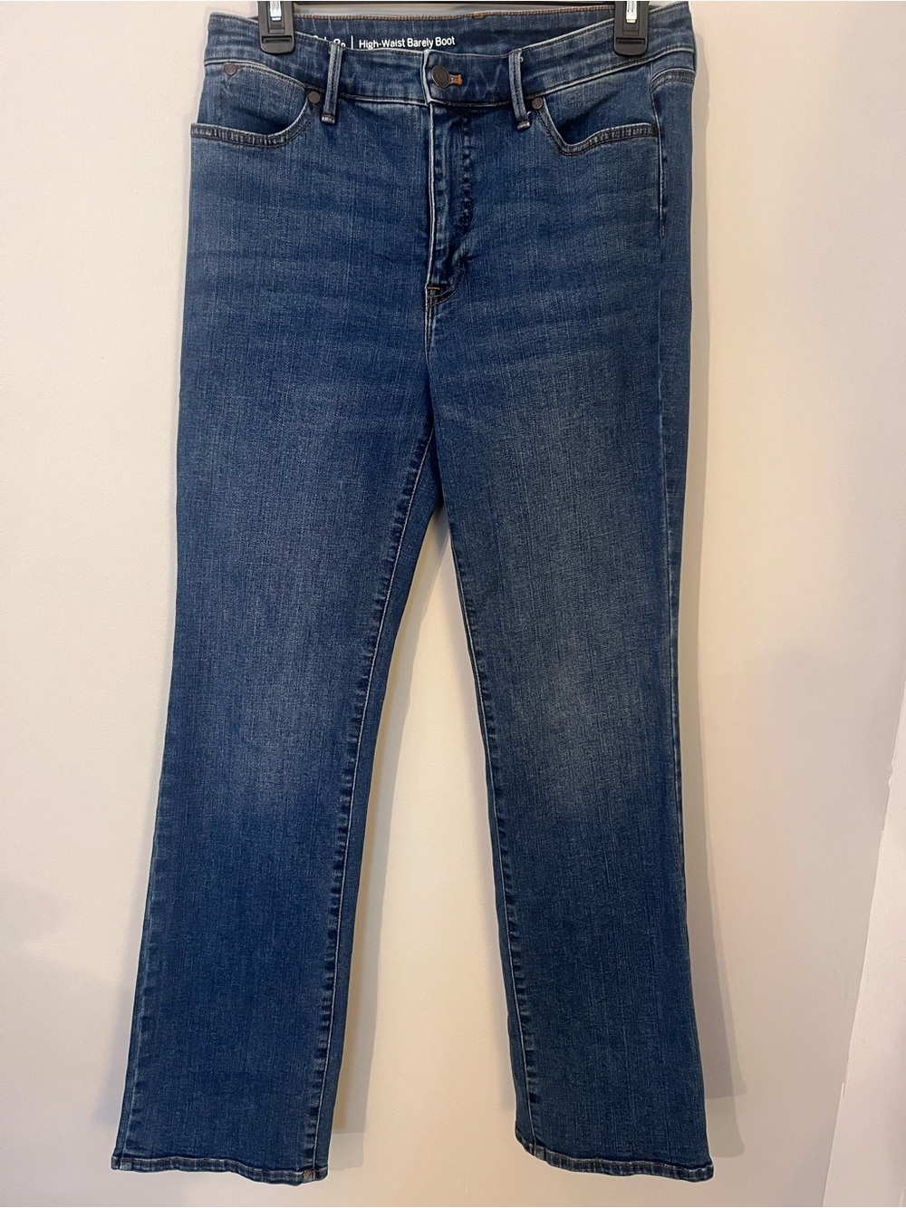 Talbots High Rise Barely Boot Jeans in Medium Blue Wash Stretch 8P